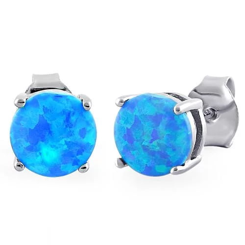 image of e 06 blue opal earrings