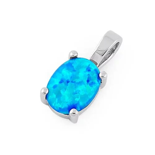blue opal drop pendant