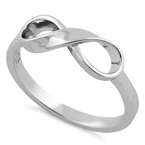 image of rv 01 infinity ribbon silver ring