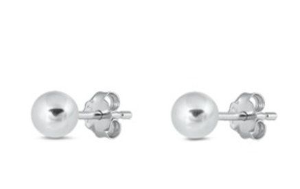 image of the silver ball stud earrings