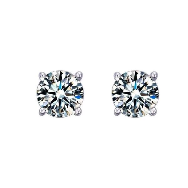 1/2 Ct Moissanite Diamond Stud Earrings